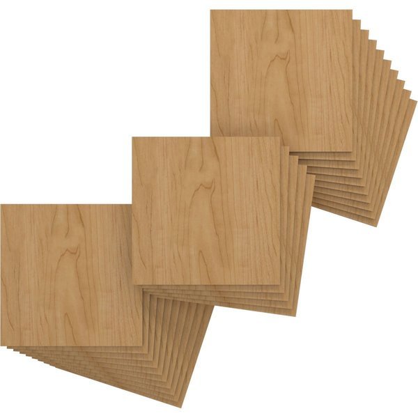 11 3/4W x 11 3/4H x 1/4T Wood Hobby Boards, Maple, 25PK, Ekena Millwork, Mfr#: HBW12X12X250DMA